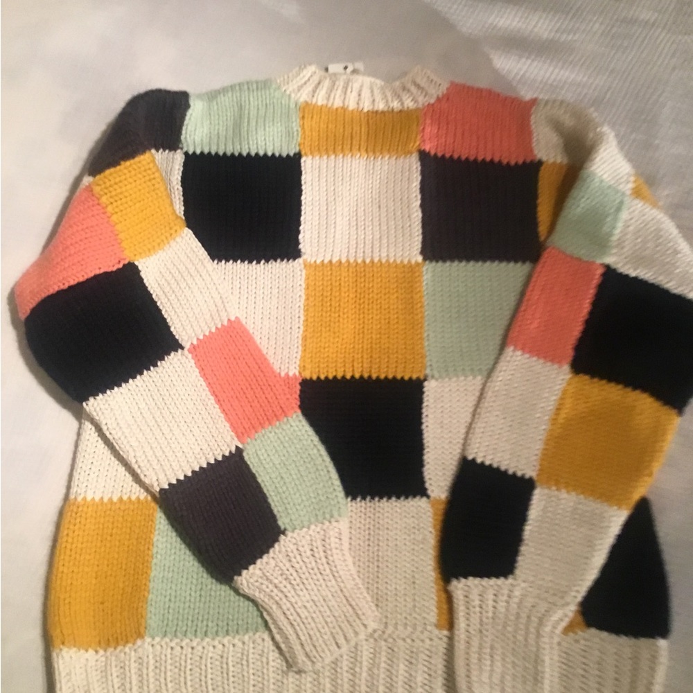 Tory Burch Multicolor Patchwork Sweater NWT - image 2
